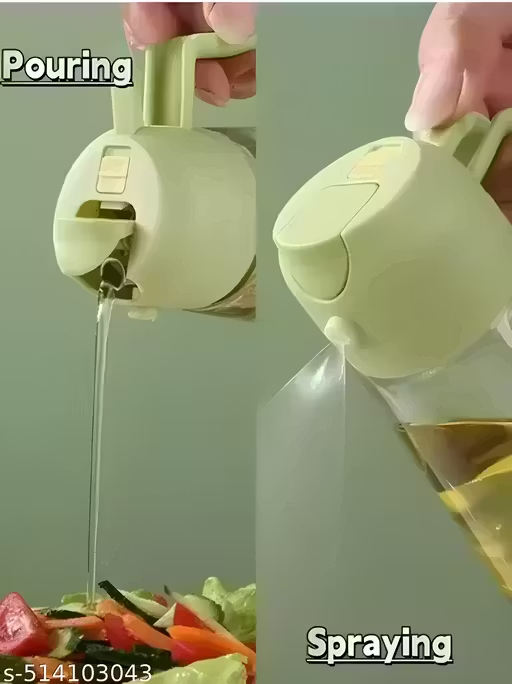 GELEXY ENTERPRISE™ 2 in 1 Oil Sprayer Glass Bottle &amp; Dispenser Bottle for Kitchen