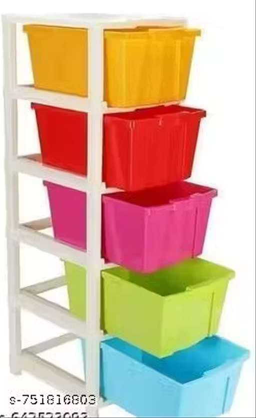 5 Xl Plastic Modular Drawer System For Home, Office, Hospital, Parlor, School, Doctors, Home And Kids